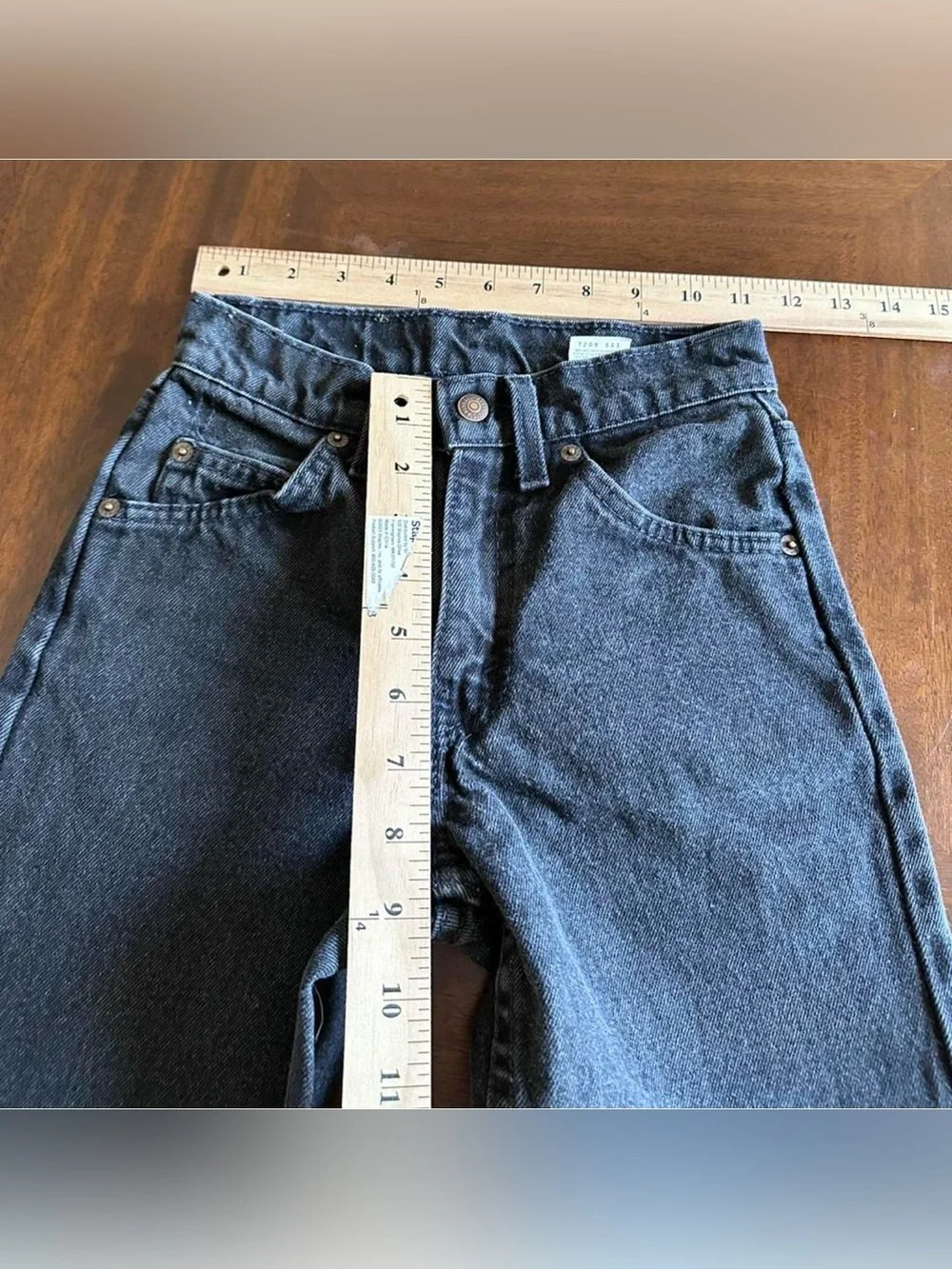Vintage 90s Levi’s 562 Orange Tab Black Jeans Youth Size 10 USA Made